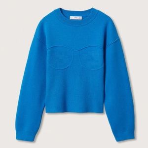 Knitted blue sweater